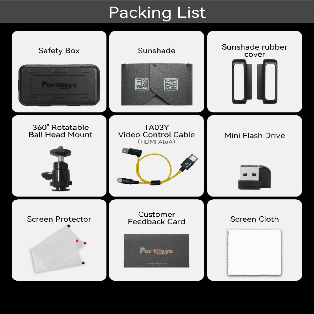 Monitor Portkeys LH7C 7″ KIT Camera Control | Chính Hãng | Fullvat