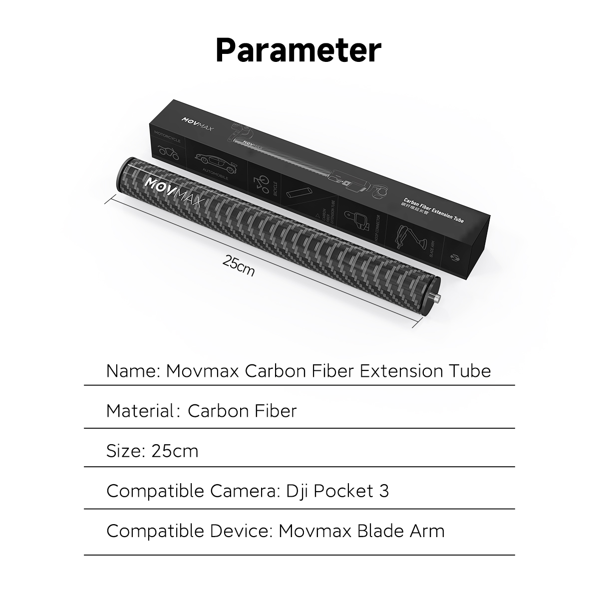 Movmax Carbon Fiber Extension Tube | Chính hãng