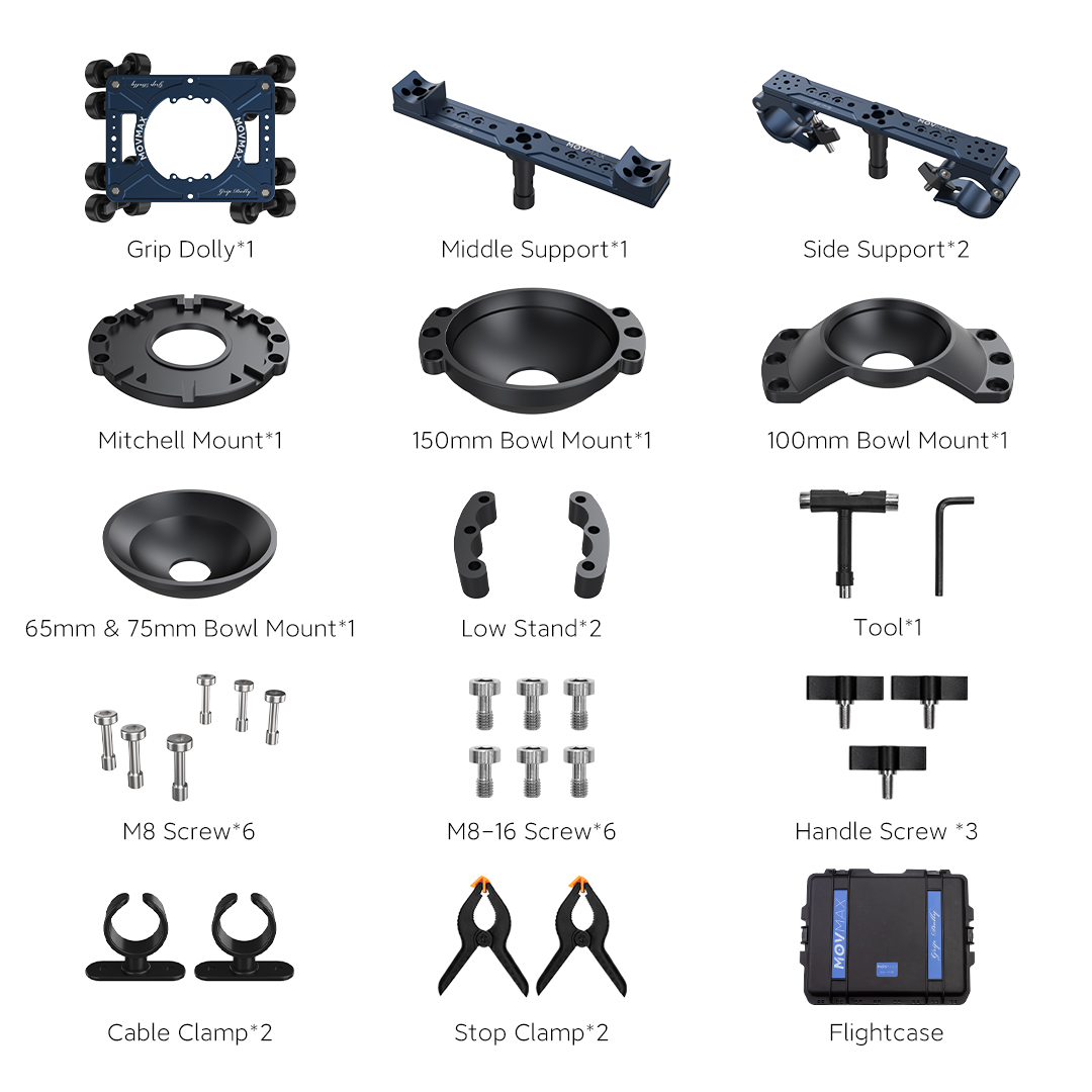 Movmax Grip Dolly Pro Kit + Grip Dolly 48 round tube (150cm) | Chính hãng