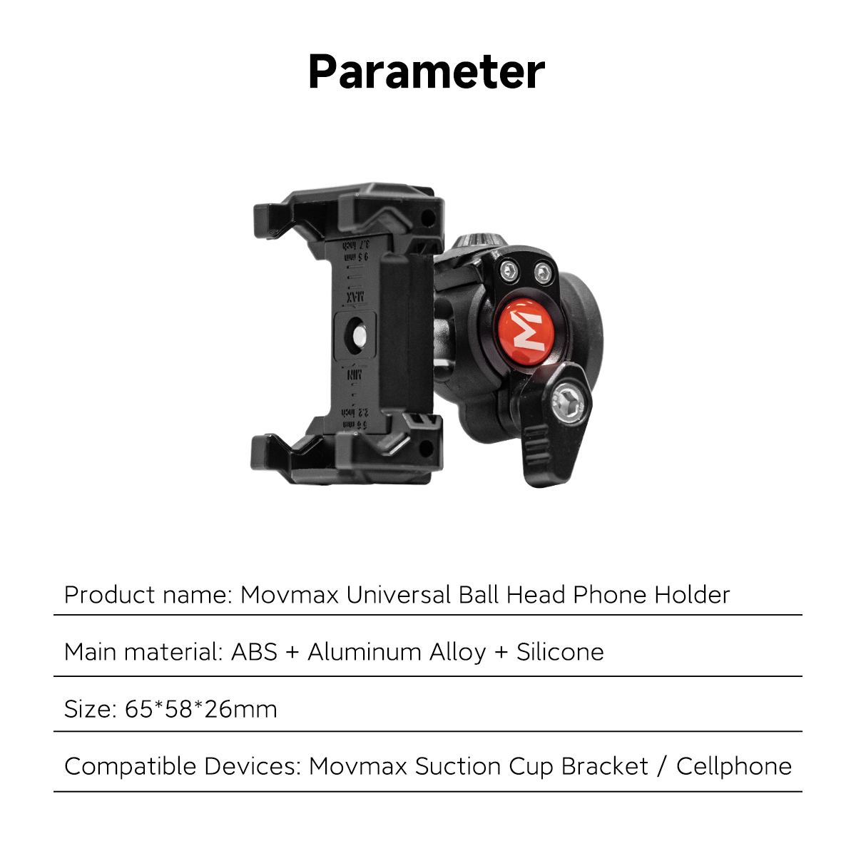 Movmax Universal Ball Head Phone Holder | Chính hãng