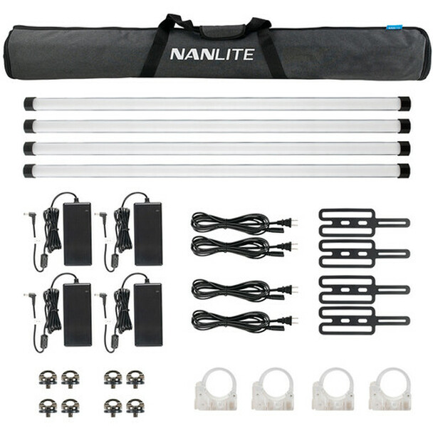 Nanlite Pavotube II 30X 4 Kit - RGBW LED Tube with Battery & App Control