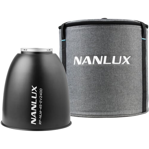 Nanlux Evoke 2400B Kit - FO + RF-NL-45-EV2400 LED Bi-Color Spot Light With Reflector and Light-Only Flight Case