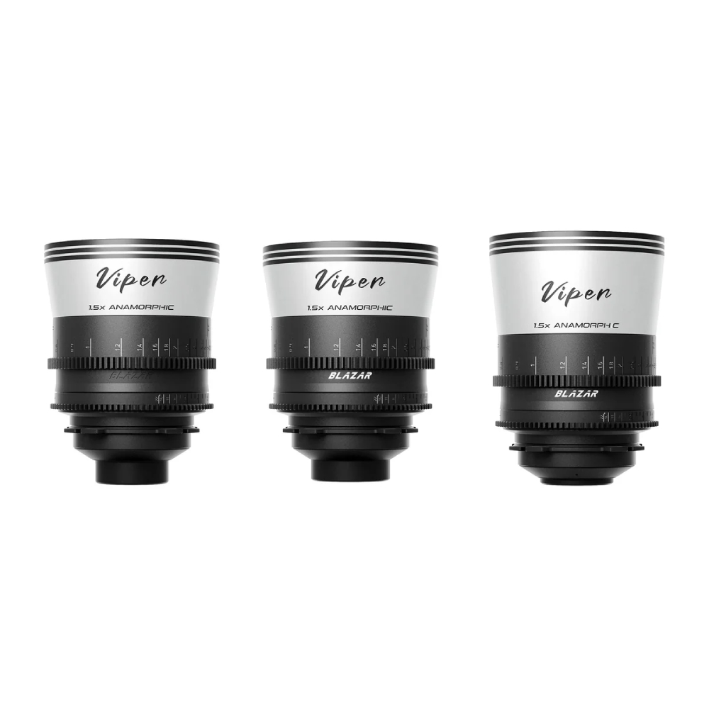 Ống kính Blazar Viper 1.5X Full Frame Anamorphic 35/50/75mm 3-lens Set (PL) – Blue Flare | Chính hãng