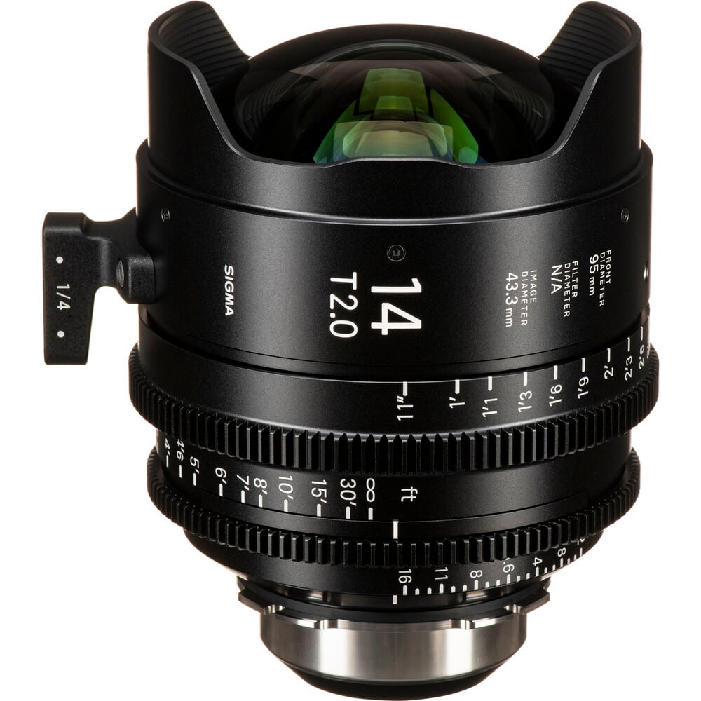Ống kính Cine Sigma 14mm T2 FF High Speed Prime với /i Technology ngàm PL (Feet)