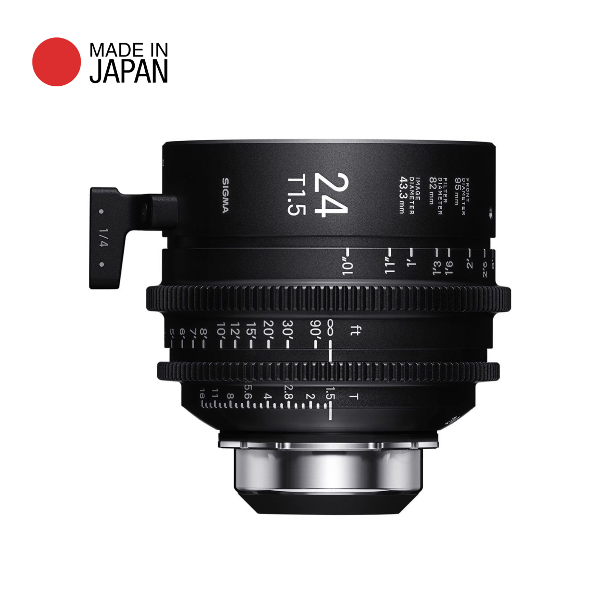 Ống kính Cine Sigma 24mm T1.5 FF High Speed Prime với /i Technology ngàm PL (Feet)