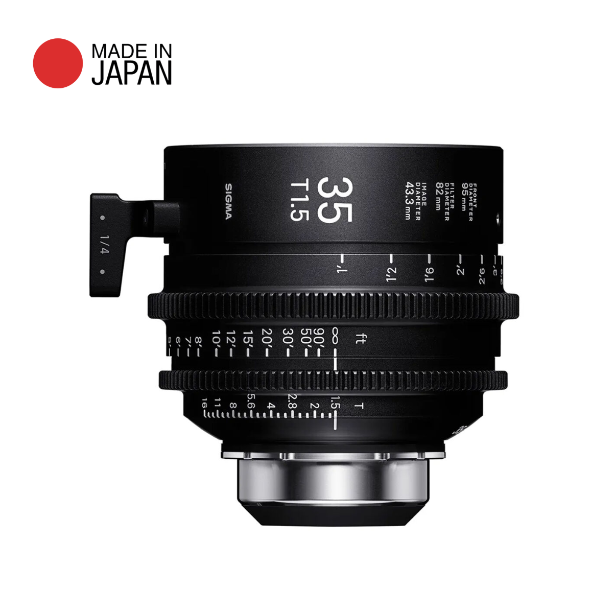 Ống kính Cine Sigma 35mm T1.5 FF High Speed Prime với /i Technology ngàm PL (Feet)