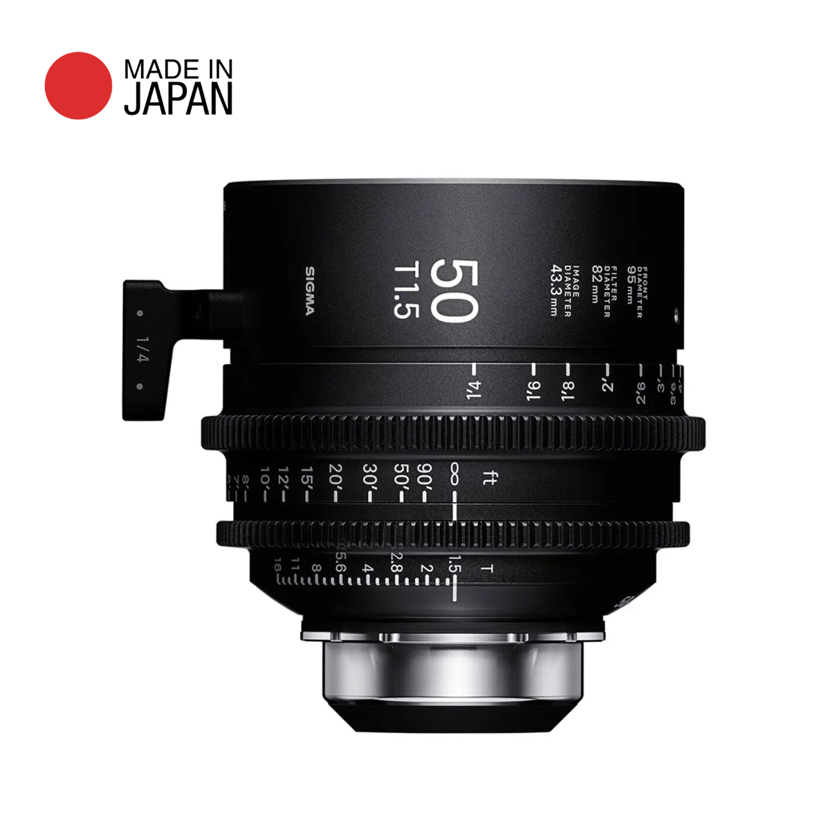 Ống kính Cine Sigma 50mm T1.5 FF High Speed Prime với /i Technology ngàm PL (Feet)