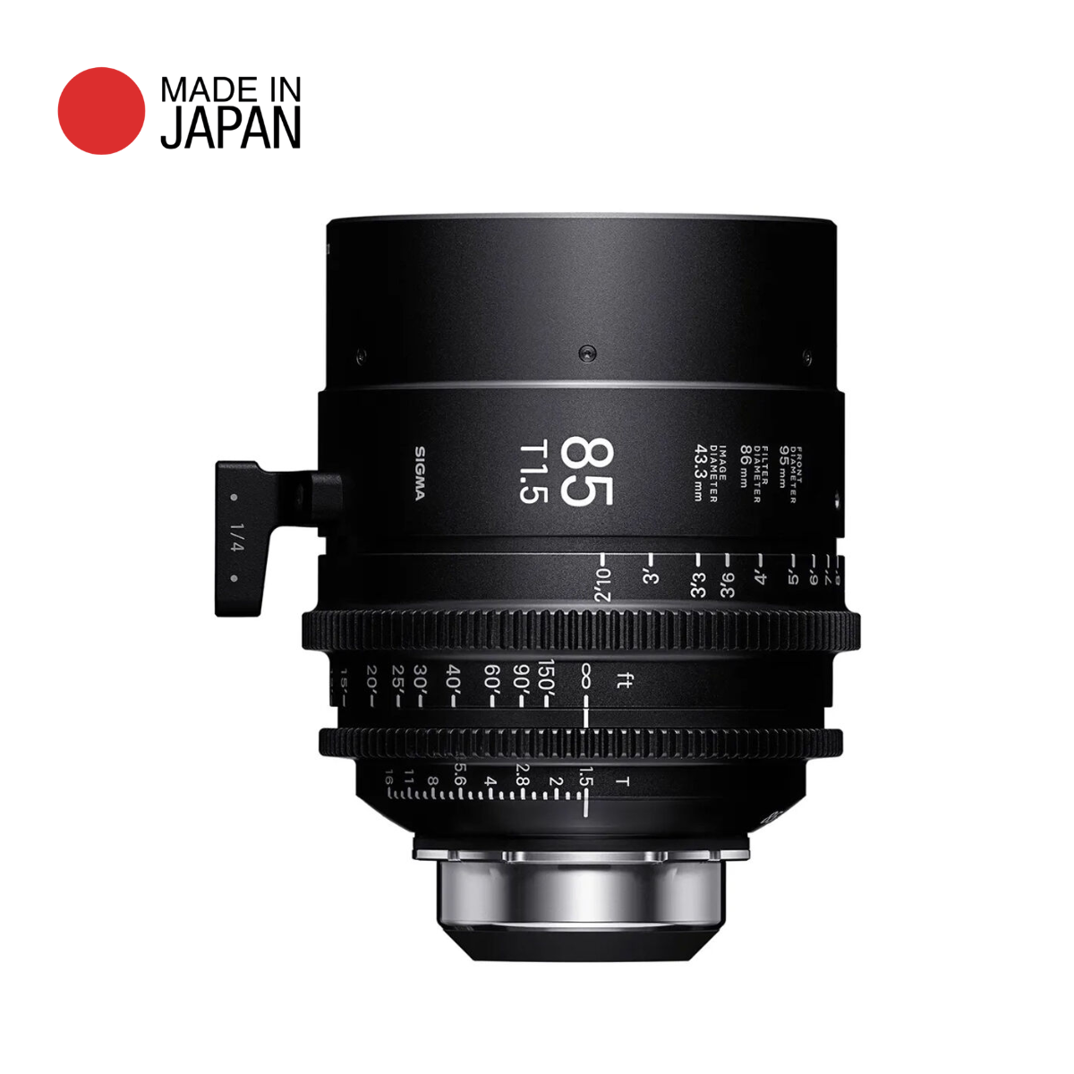 Ống kính Cine Sigma 85mm T1.5 FF High Speed Prime với /i Technology ngàm PL (Feet)
