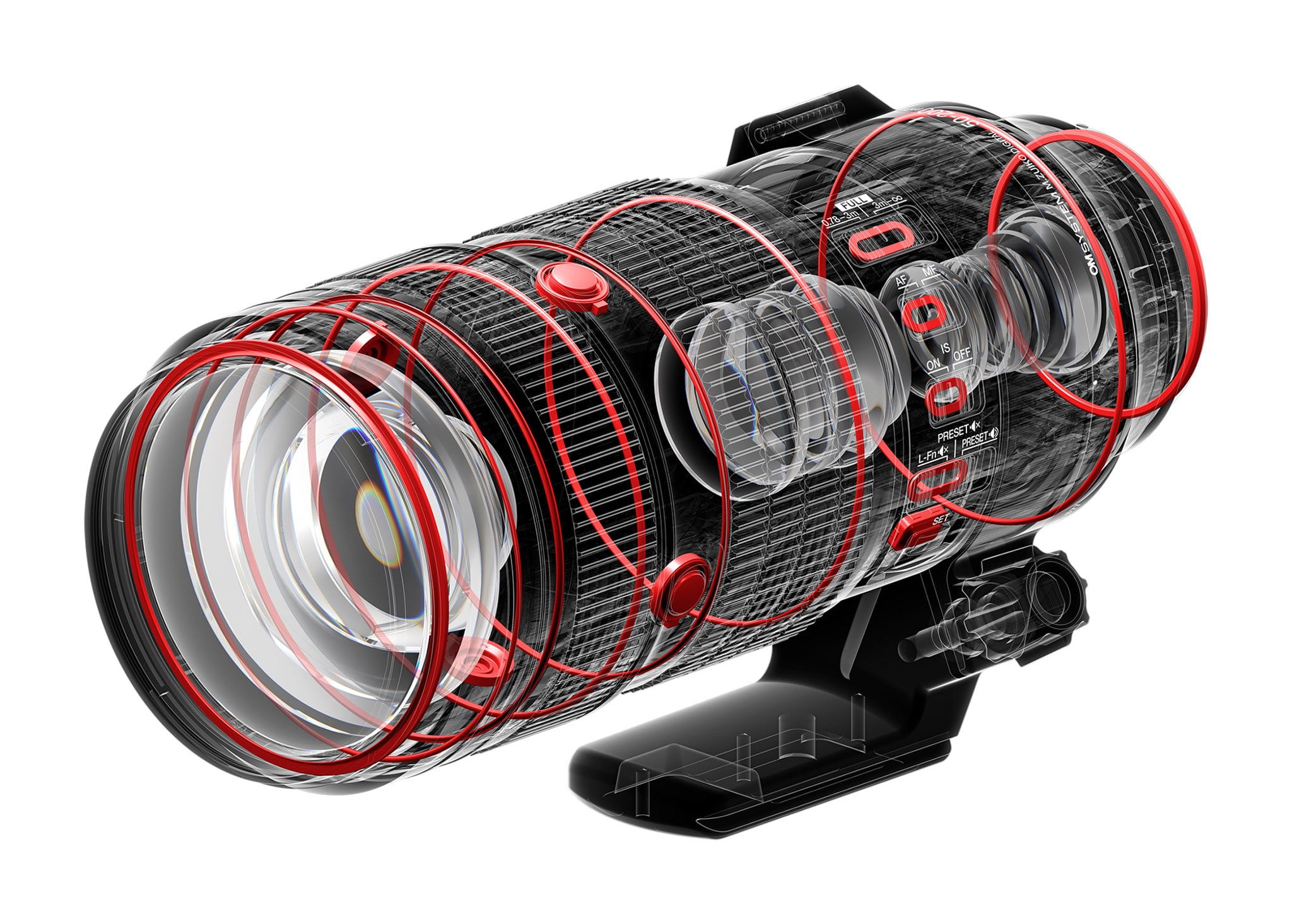 Ống kính OM SYSTEM M.Zuiko Digital ED 50-200mm F2.8 IS PRO ngàm Micro Four Thirds