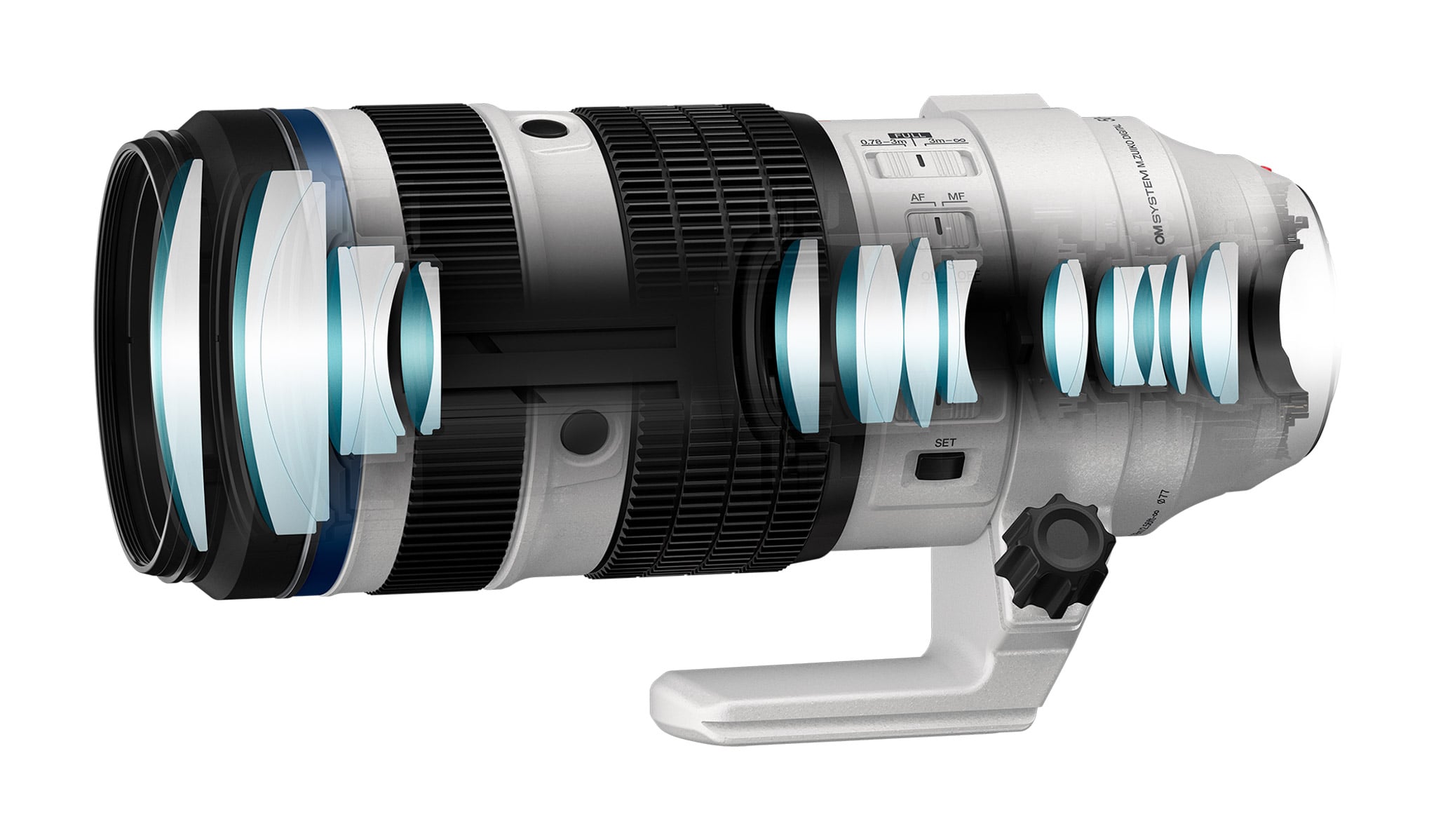 Ống kính OM SYSTEM M.Zuiko Digital ED 50-200mm F2.8 IS PRO ngàm Micro Four Thirds