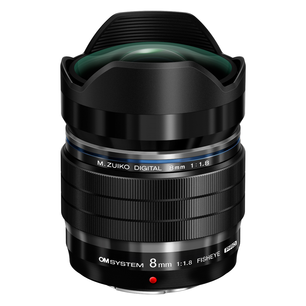 Ống kính OM SYSTEM M.Zuiko Digital ED 8mm F1.8 Fisheye PRO | Chính hãng FullVAT góc cạnh chi tiết