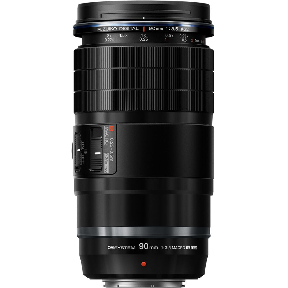 Ống kính OM SYSTEM M.Zuiko Digital ED 90mm F3.5 Macro IS PRO | Chính hãng FullVAT góc cạnh chi tiết