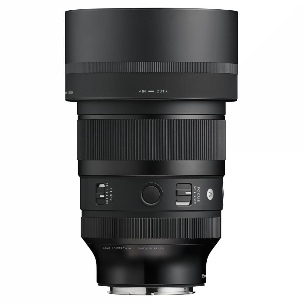 Ngàm kim loại mạ đồng và chân tiếp xúc điện tử trên Sigma 85mm f/1.2 DG Art