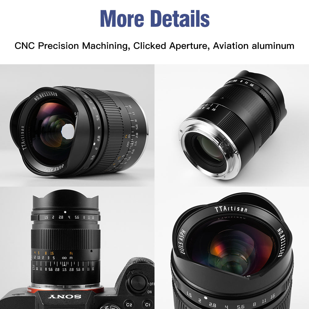 Ống kính TTArtisan 21mm F1.5 Sony E mount | Chính hãng