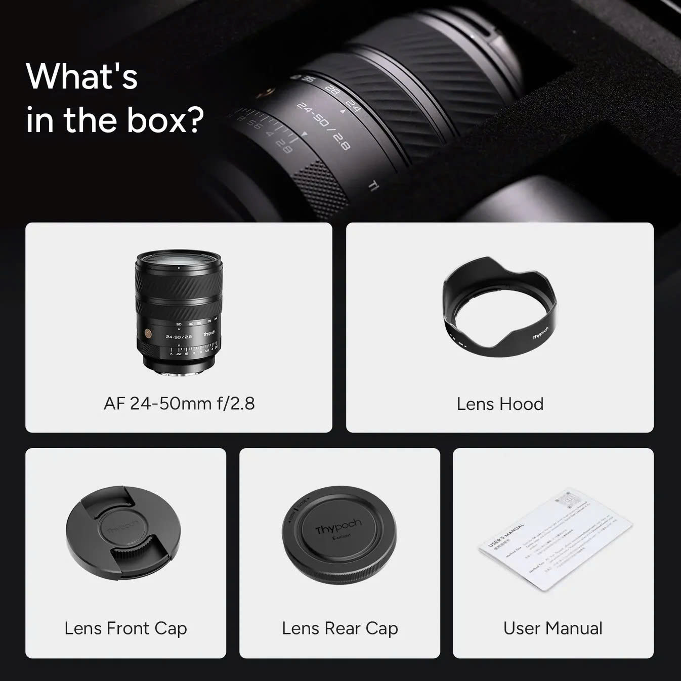 Ống kính Thypoch AF Voyager 24-50mm f/2.8 Full-frame for Sony E-Mount | Chính hãng