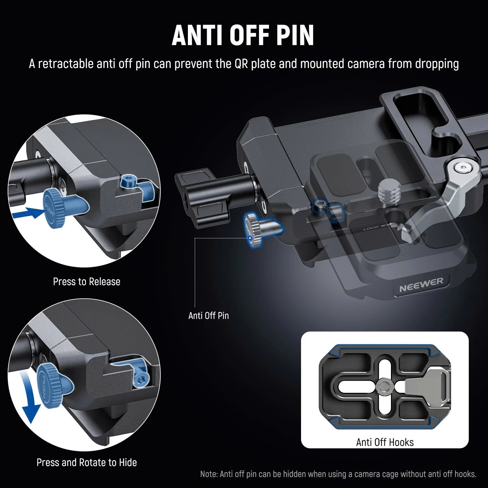 Phụ kiện NEEWER PS015 Pro – Ngàm gắn kép kiểu Arca | Chính hãng