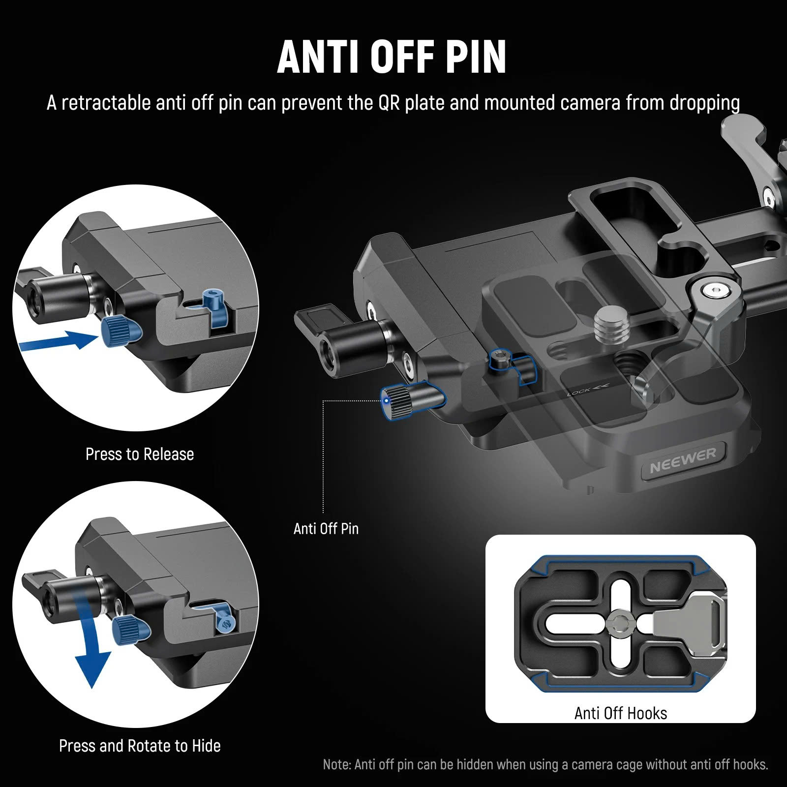 Phụ kiện NEEWER PS016 – Tấm gắn pin V Mount với ray NATO | Chính hãng