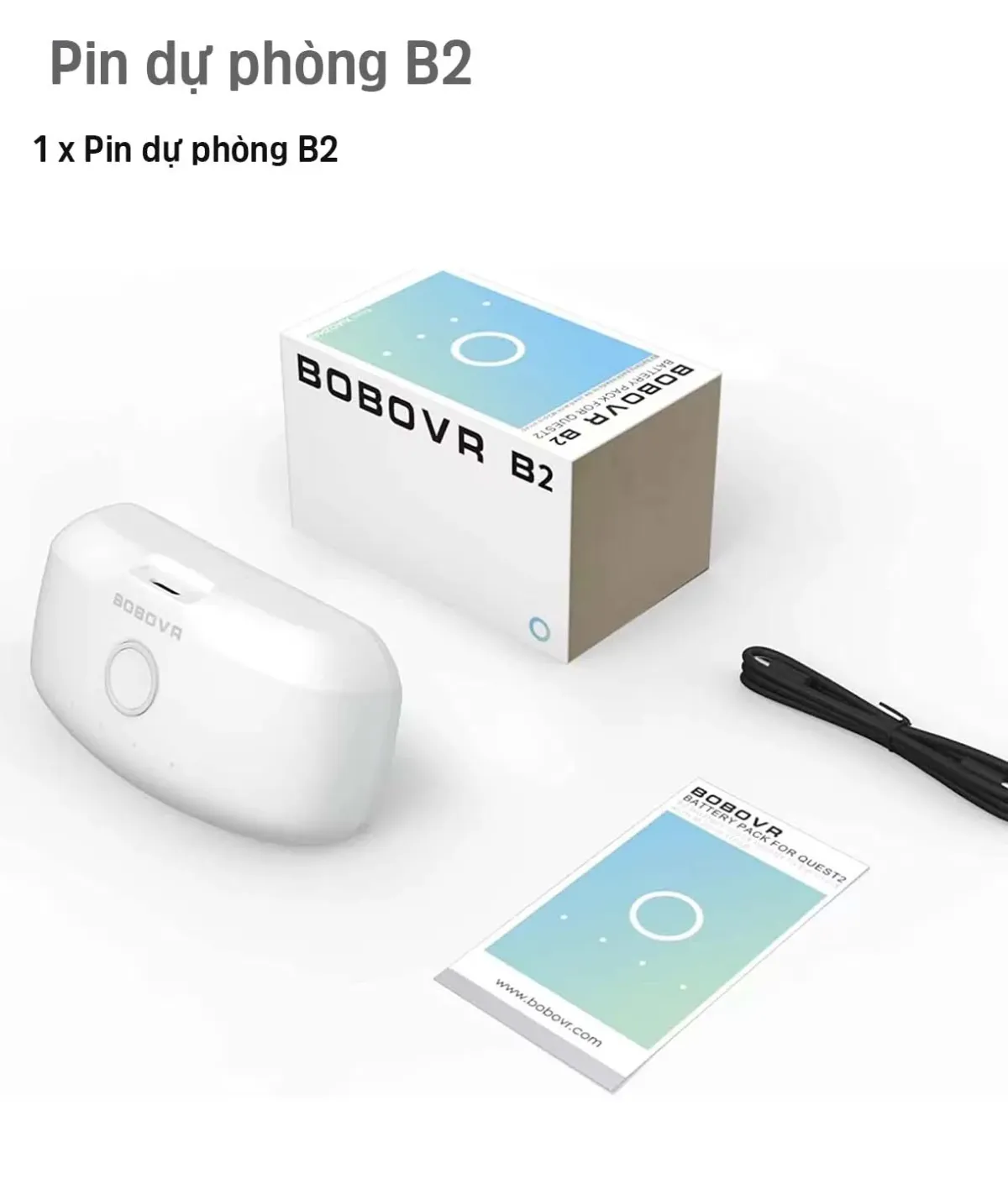 Pin Dự Phòng BOBOVR B2 Kèm Dock Sạc | Chính hãng