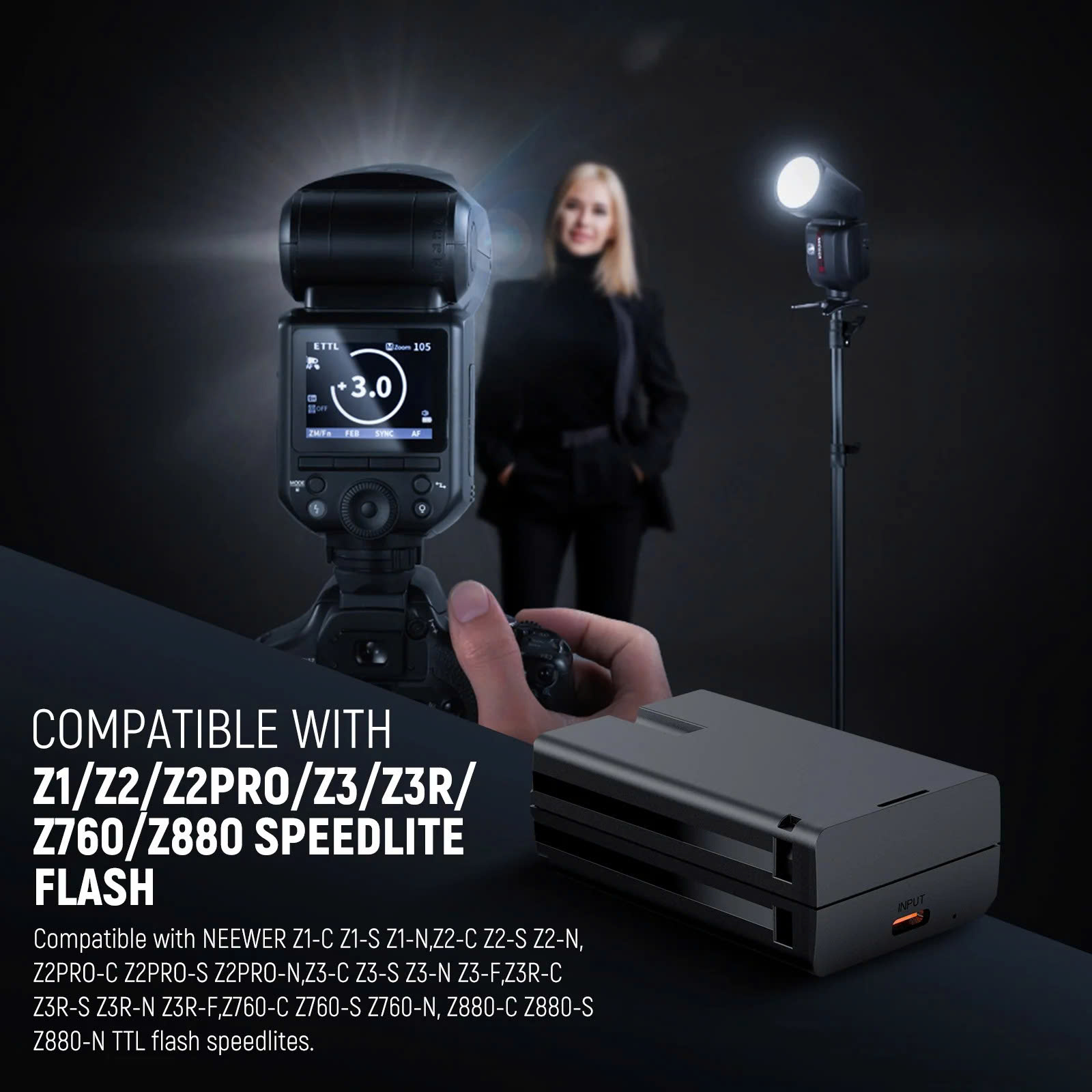 Pin NEEWER NB-Z1 PRO 7.2V/3000mAh dành cho đèn flash Speedlite | Chính hãng