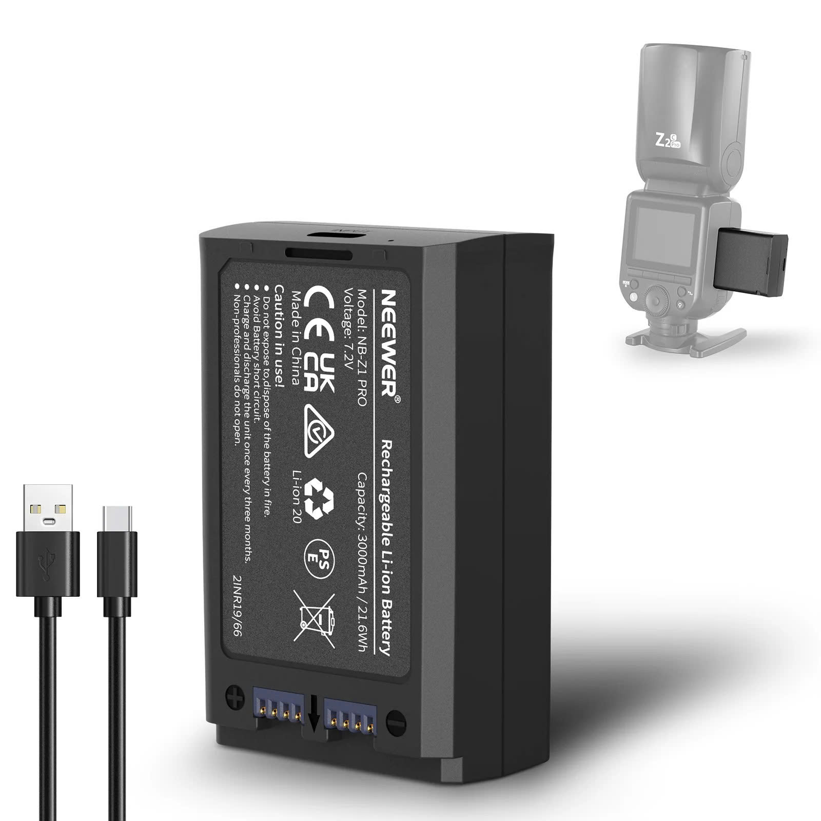 Pin NEEWER NB-Z1 PRO 7.2V/3000mAh dành cho đèn flash Speedlite | Chính hãng