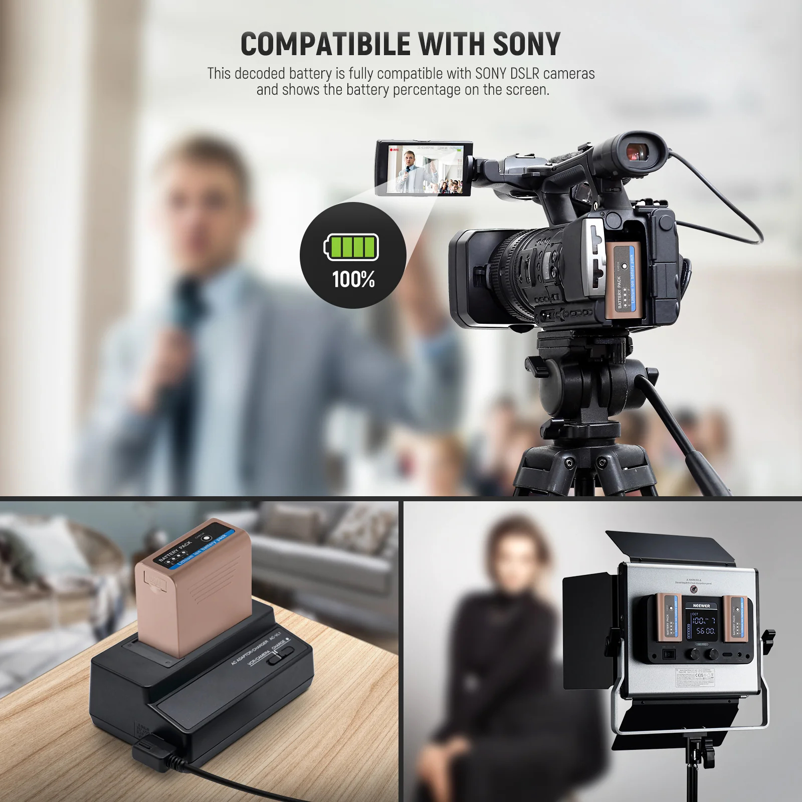 Pin Neewer TP-F970 ( 7800mAh ) For Sony | Chính hãng