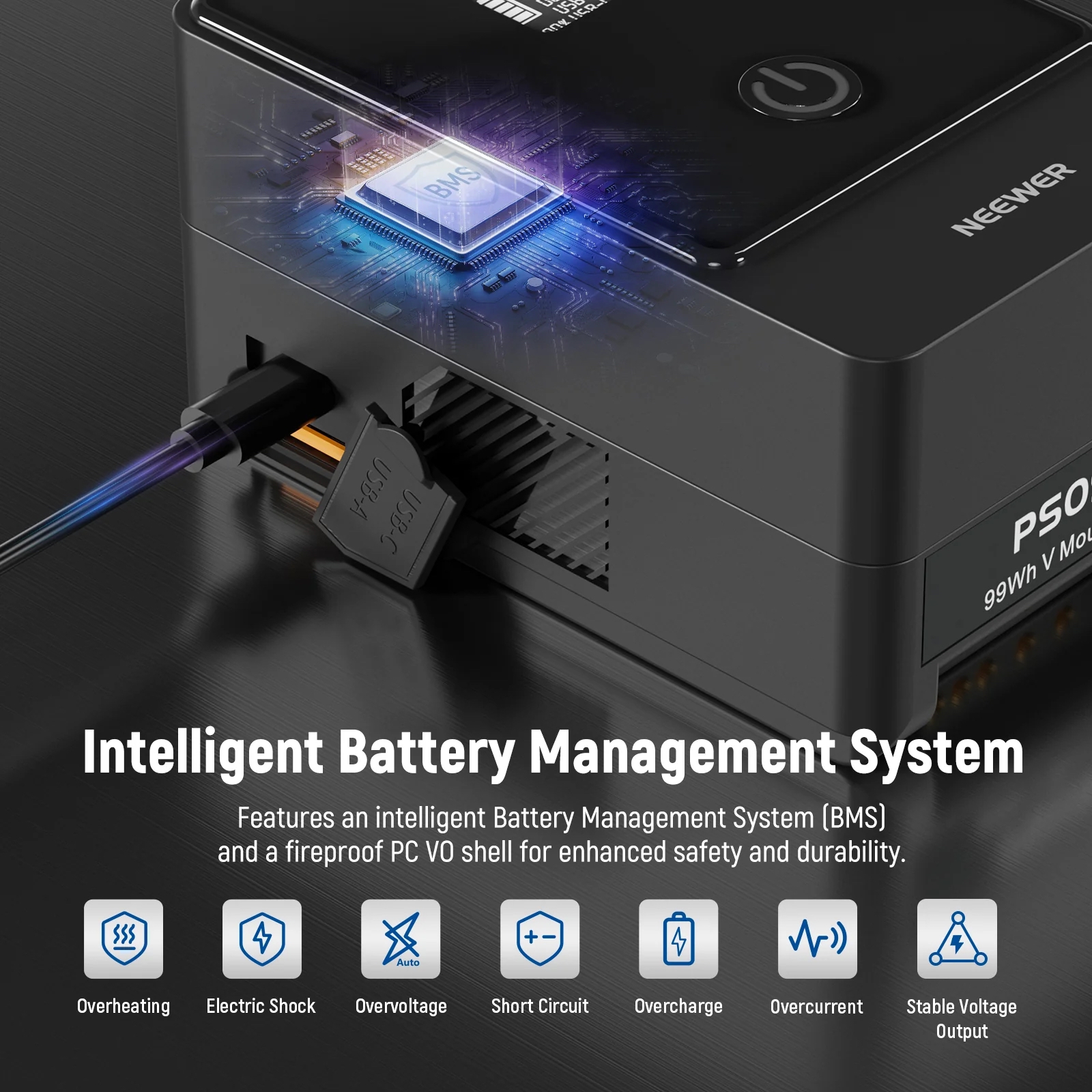 Pin V-Mount NEEWER PS099E 6800mAh 14.5V 99Wh | Chính hãng