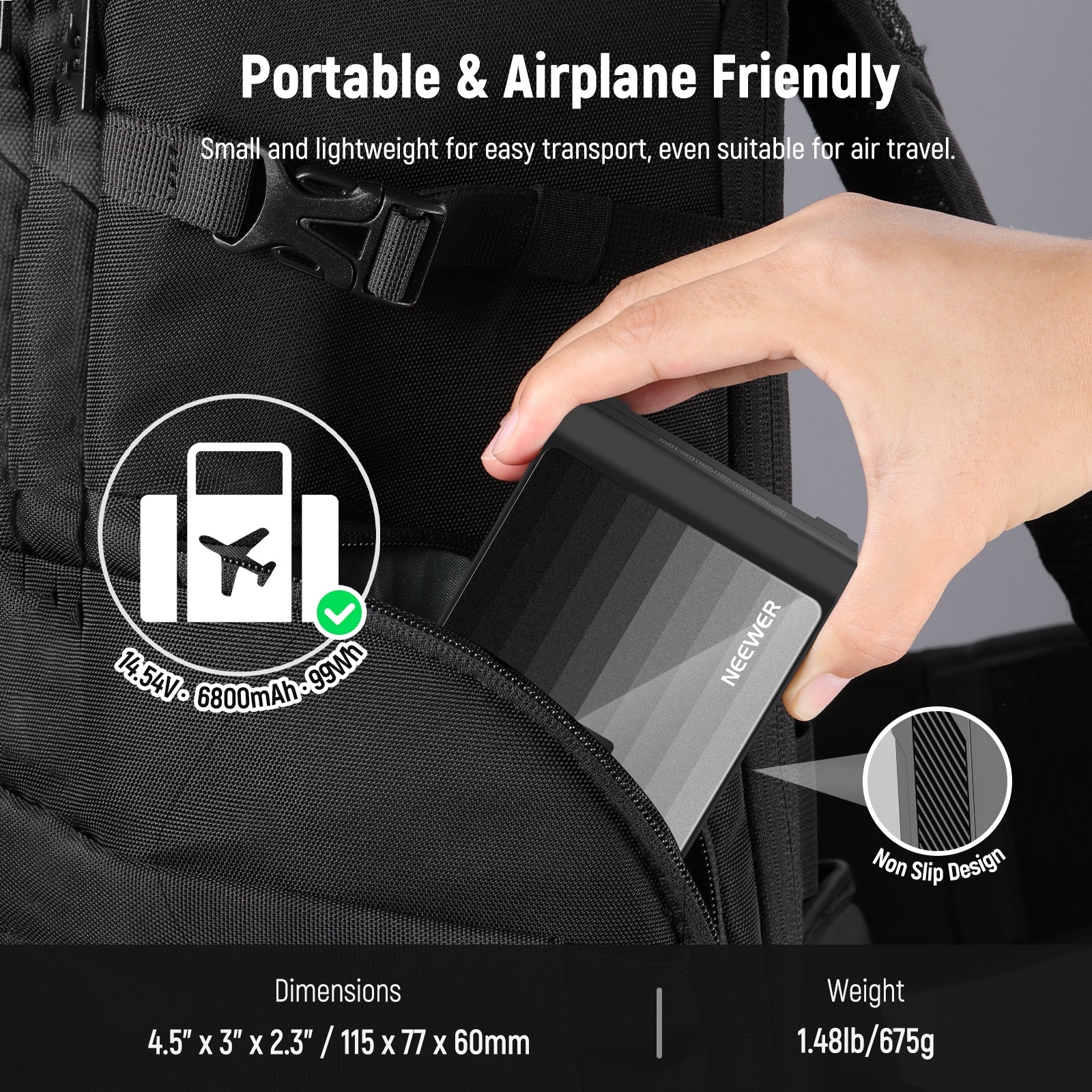 Pin V-Mount NEEWER PS099EP 6800mAh 99Wh | Chính hãng