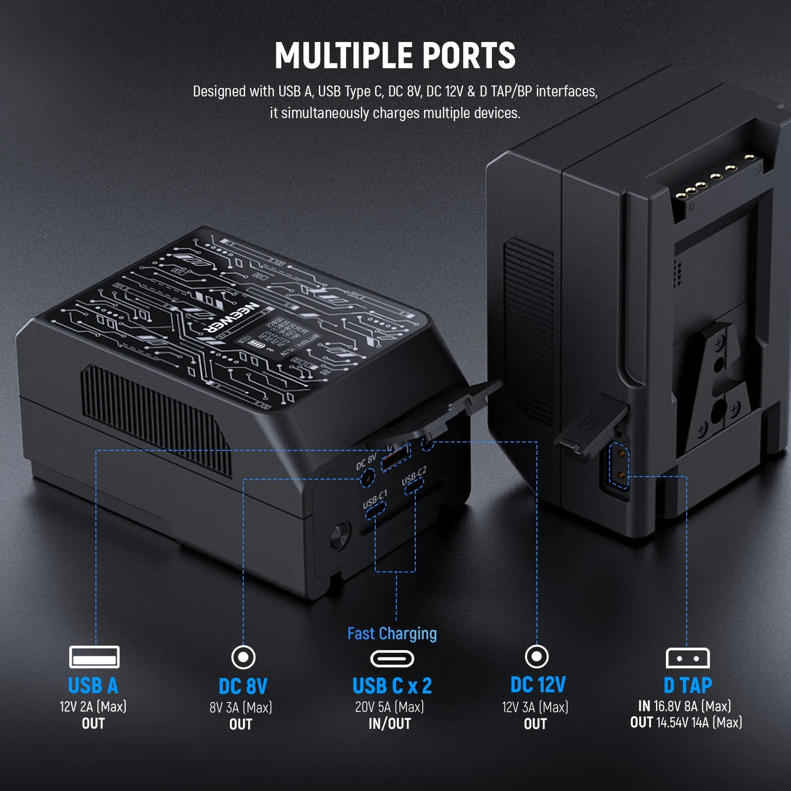 Pin V-Mount NEEWER PS099S 6800mAh 99Wh APP Control | Chính hãng