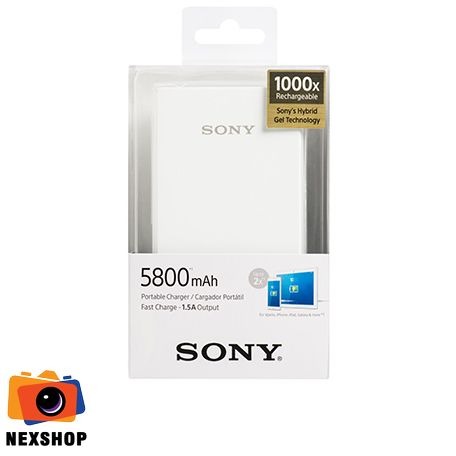 Pin dự phòng Sony E6 - 5800 mAh | Trắng | Hàng chính hãng