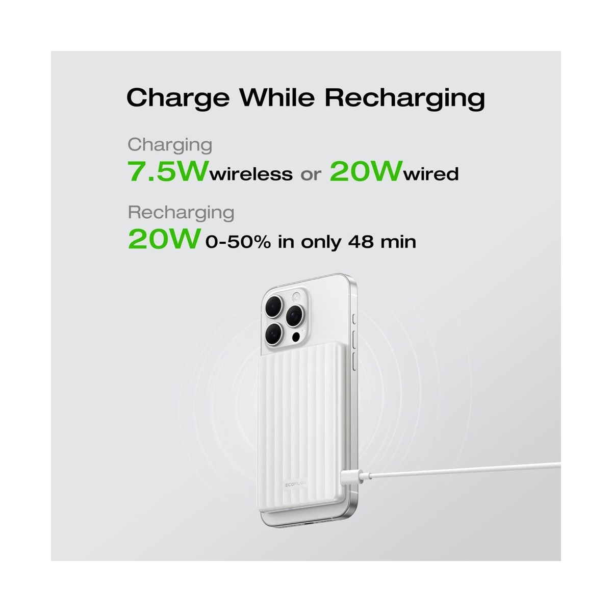 Pin sạc dự phòng không dây EcoFlow RAPID Mag (5.000mAh / 7.5W) | Siêu mỏng nhẹ | Chính hãng