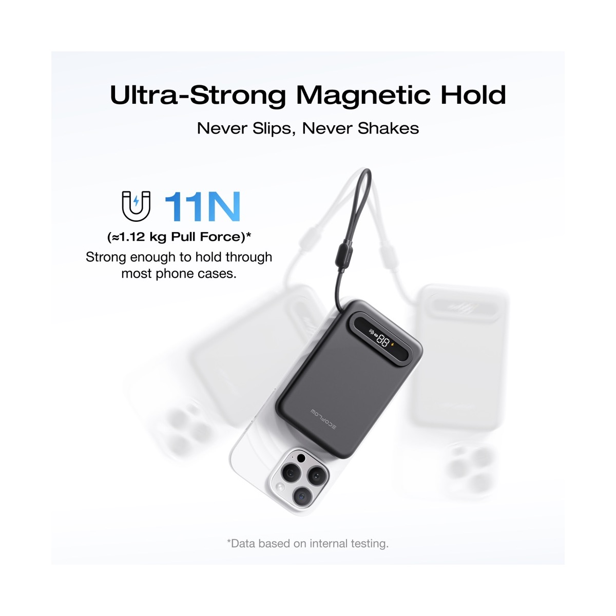 Pin sạc dự phòng không dây EcoFlow RAPID Mag Qi2.2 (10.000mAh / 25W) | Cáp USB-C rút | Chính hãng
