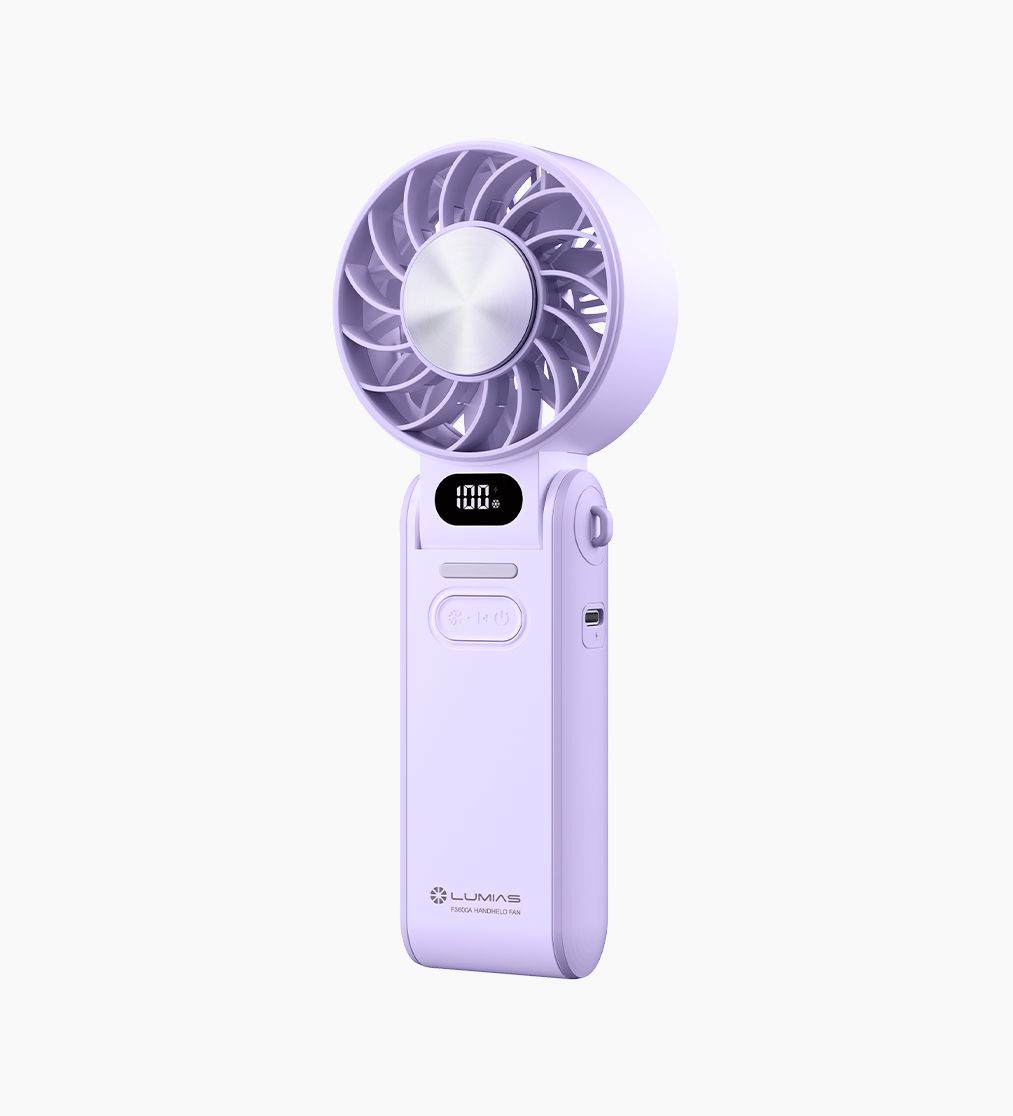 Quạt Cầm Tay Mini Lumias F3600A | Trắng/Tím | Chính hãng