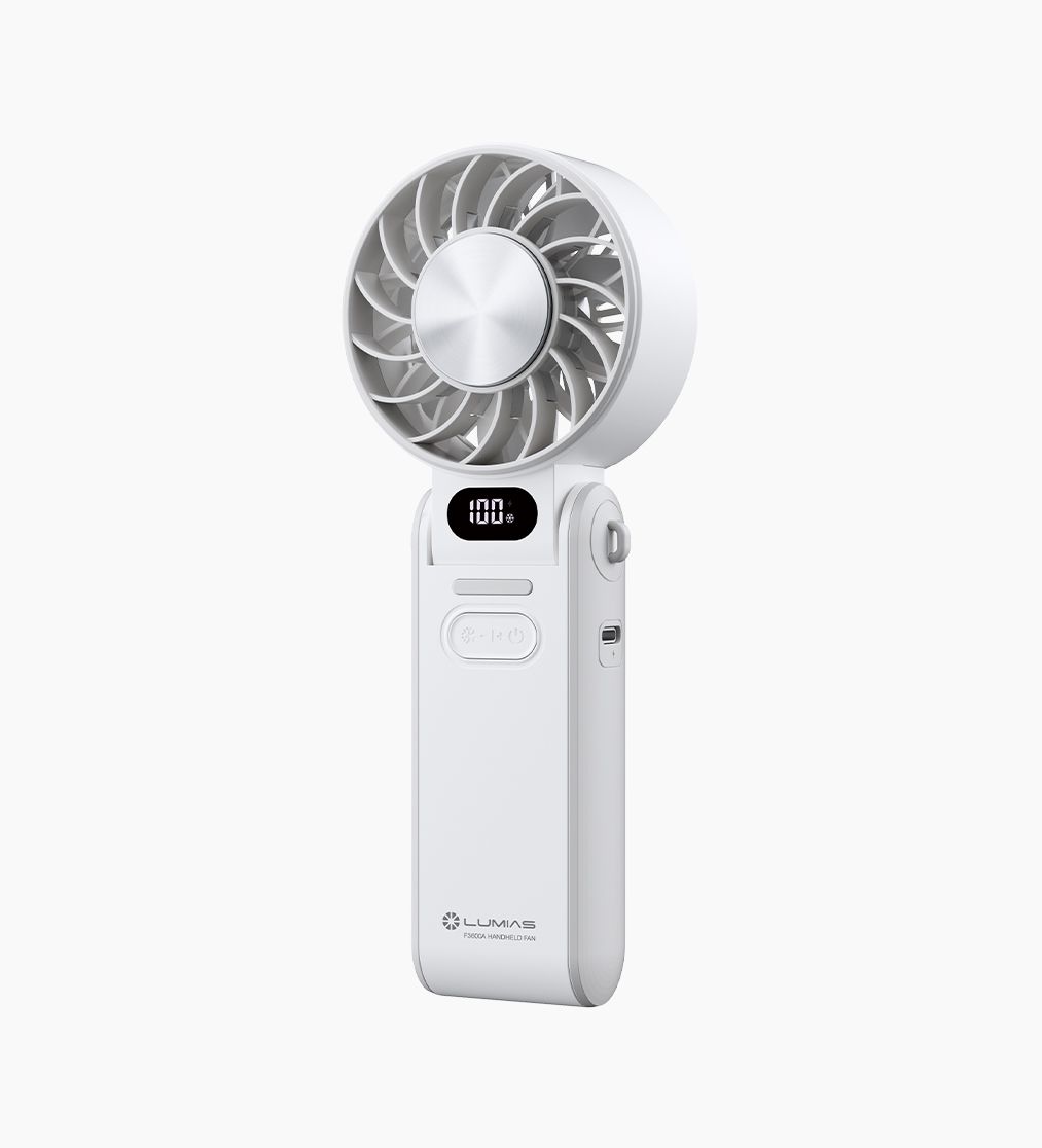 Quạt Cầm Tay Mini Lumias F3600A | Trắng/Tím | Chính hãng