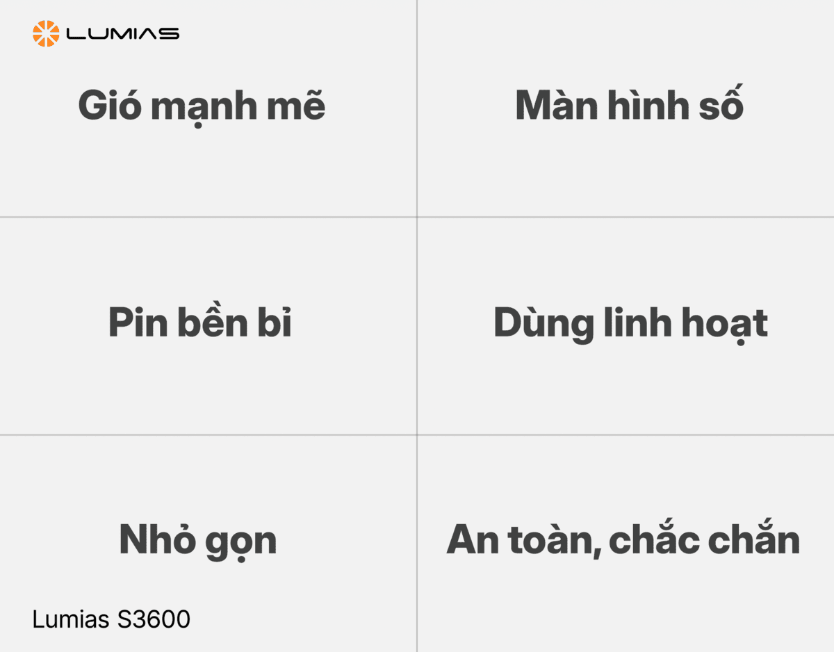 Quạt cầm tay Lumias S3600 | Chính hãng