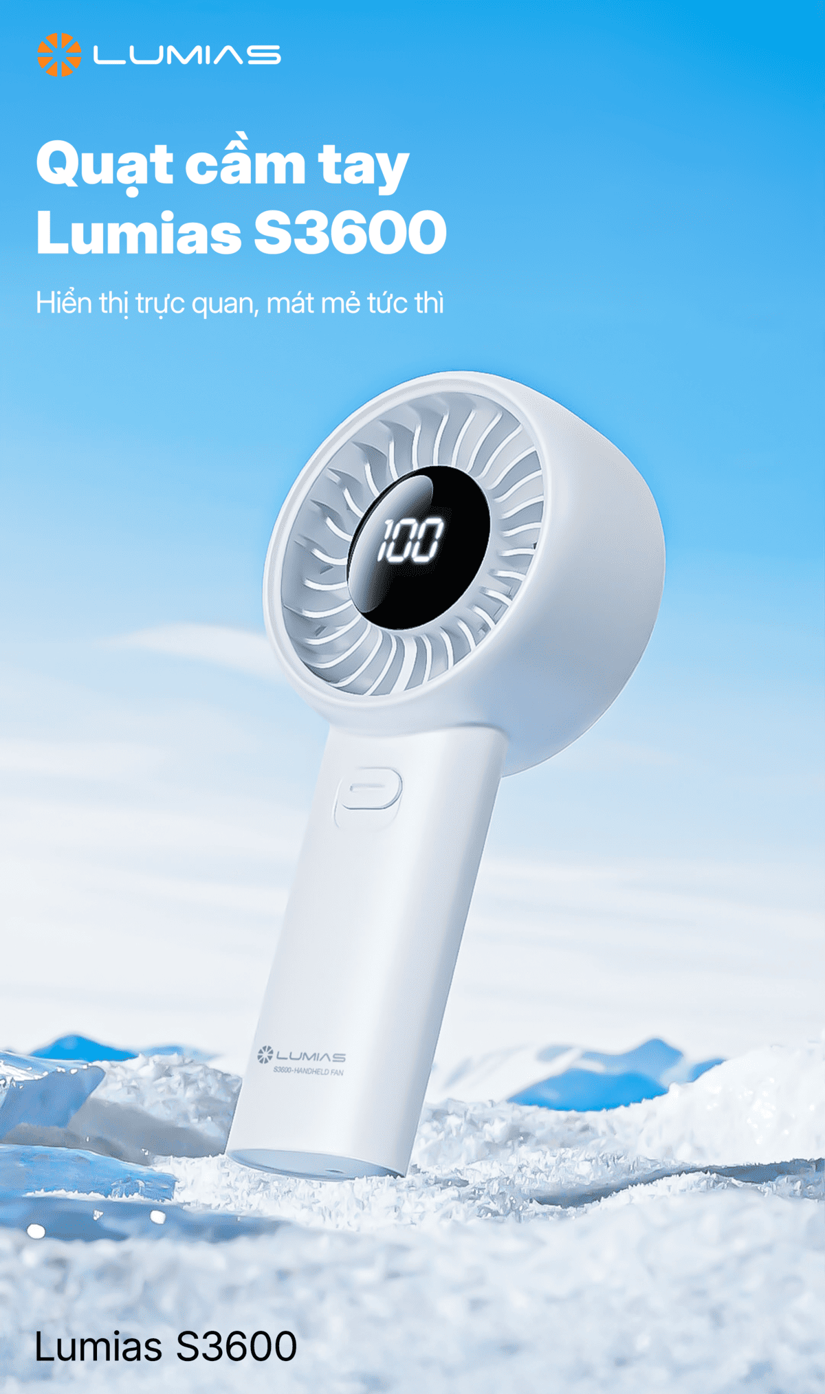 Quạt cầm tay Lumias S3600 | Chính hãng