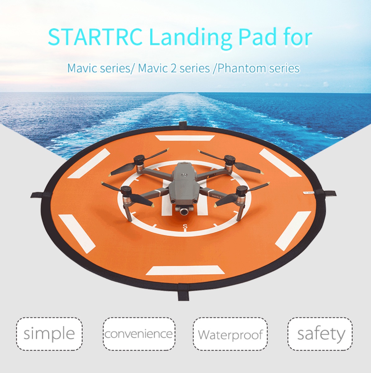 STARTRC Bãi đáp cất hạ cánh Flycam chống nước 2 mặt đường kính 80cm (STR-LP-36593) | Hàng chính hãng