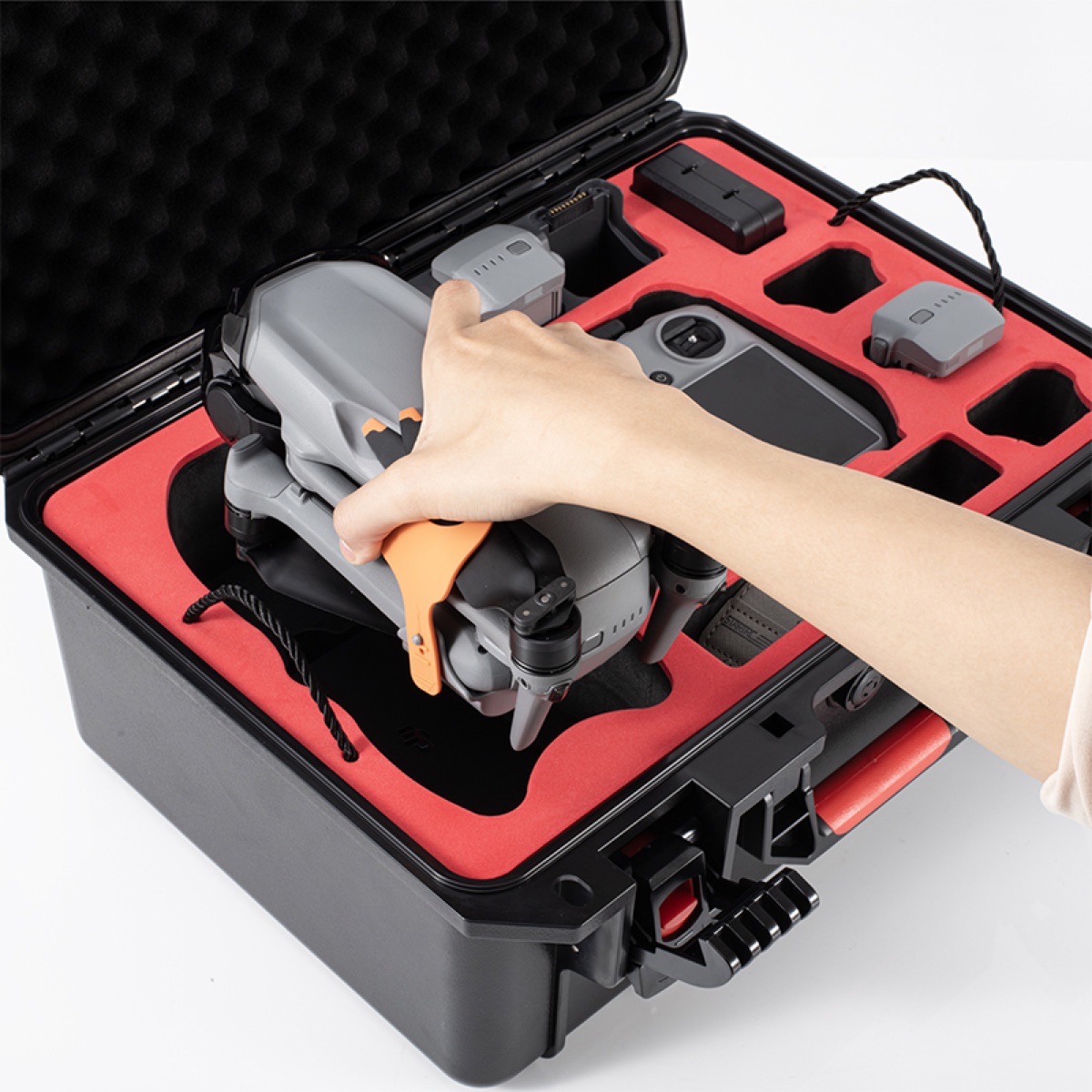 STARTRC Hộp Valy cứng chống sốc chống nước tiêu chuẩn IP67 cho DJI Air 3S 2 tầng Fly More Combo (STR-A3S-15635) | Hàng chính hãng