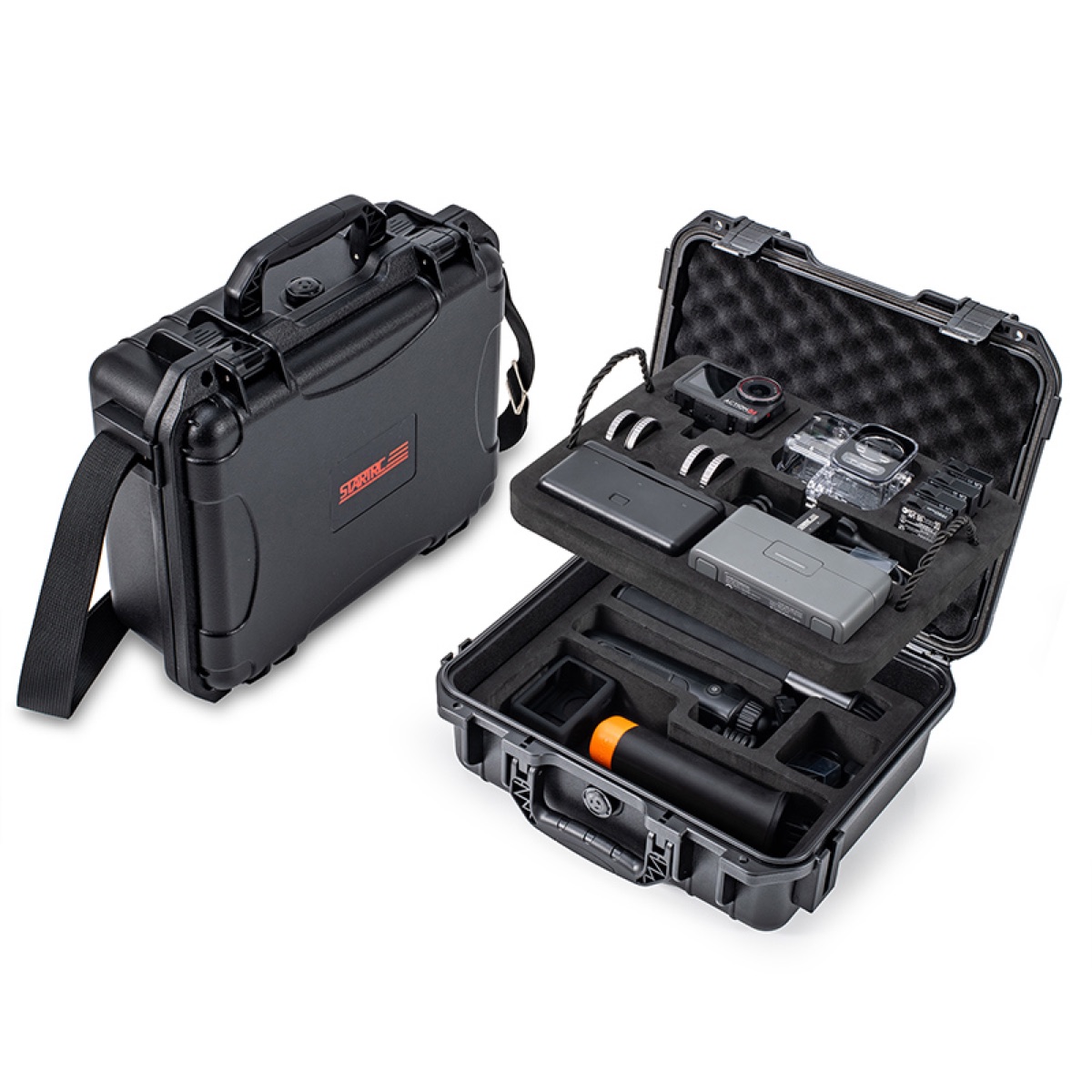 STARTRC Hộp Valy cứng chống sốc chống nước tiêu chuẩn IP67 cho DJI Osmo Action 5 Pro 2 tầng Fly More Combo (STR-ACT5-29693) | Hàng chính hãng