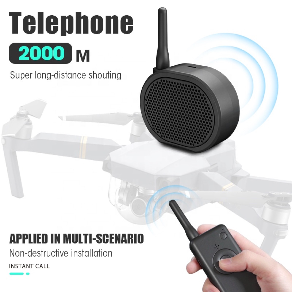 STARTRC Loa phóng thanh không dây cứu hộ & truyền thông tin (Megaphone 120dB) cho Flycam DJI (STR-M3P-80064) | Hàng chính hãng