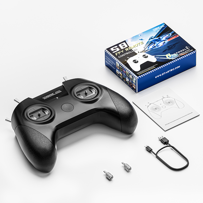 STARTRC Simulator - Tay điều khiển kiêm Simulator 8 kênh (8CH) cổng USB cho FPV Drone & Máy bay mô hình (STR-FPV-30110) | Hàng chính hãng