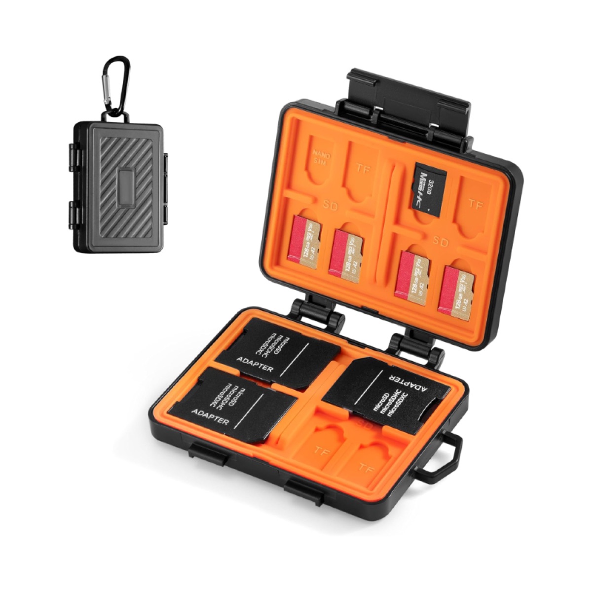 STARTRC Hộp đựng thẻ nhớ chống sốc chống nước 24 ngăn (8 thẻ SD + 14 thẻ MicroSD + 2 SIM) (STR-MC-39072) | Hàng chính hãng