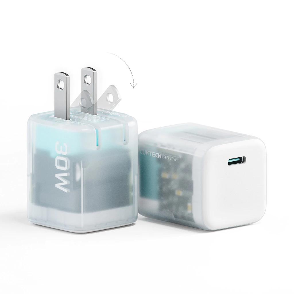 Sạc nhanh Cuktech AD301N GaN3 30W trong suốt siêu nhỏ | Chính hãng