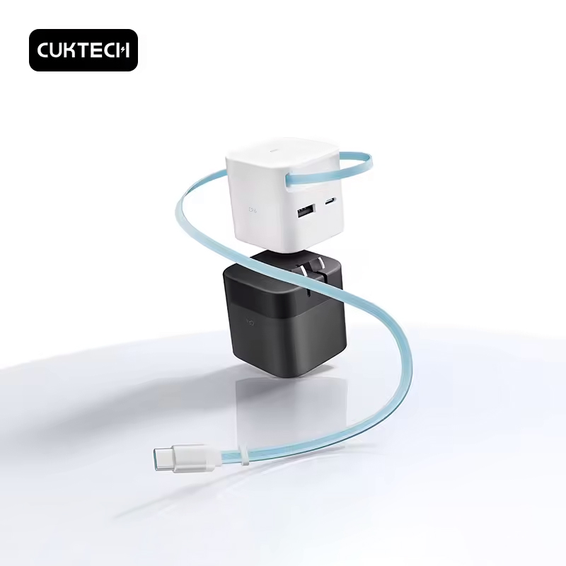 Sạc nhanh Cuktech AD653W GaN 67W tích hợp cáp USB-C | Chính hãng