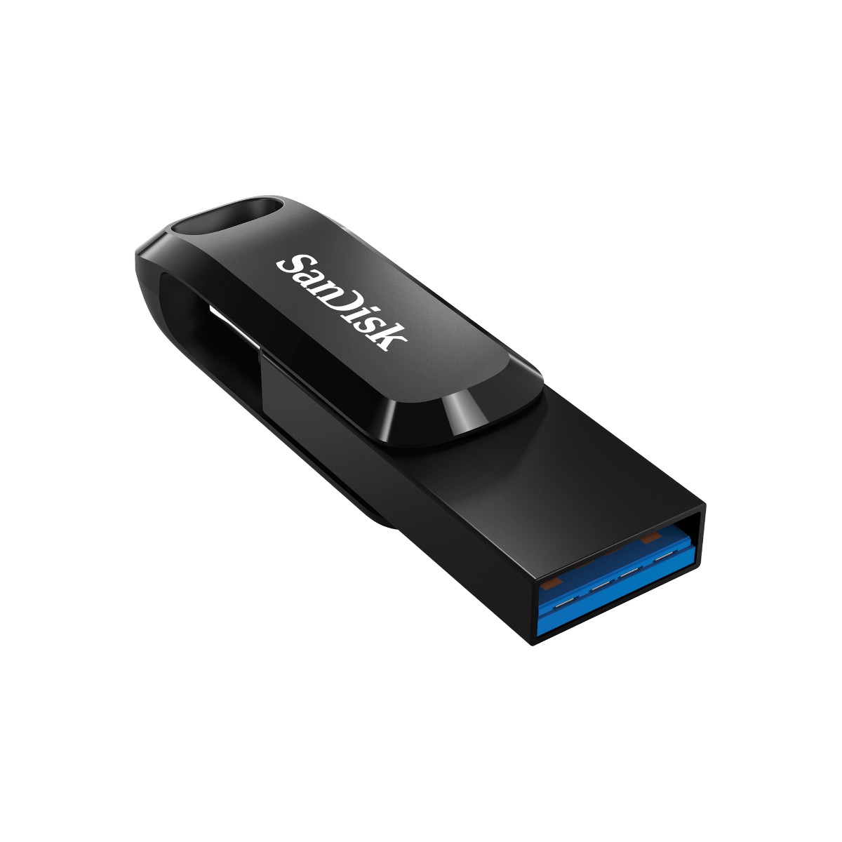 SanDisk Ultra® Dual Drive Go USB Type-C™ Flash Drive, SDDDC3 64GB, USB3.2 Gen 1 Type C / Type A, Swivel Design, Black