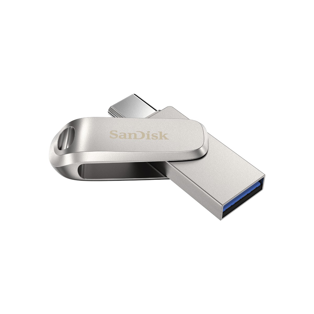 SanDisk Ultra® Dual Drive Luxe USB Type-C Flash Drive, SDDDC4 128GB, USB3.2 Gen1 Type C / Type A, Metal, Swivel Design