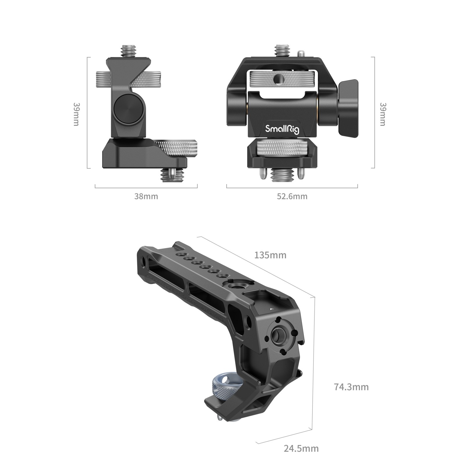 SmallRig Adjustable Monitor Support Compatible with ARRI 3/8''-16 | Chính hãng