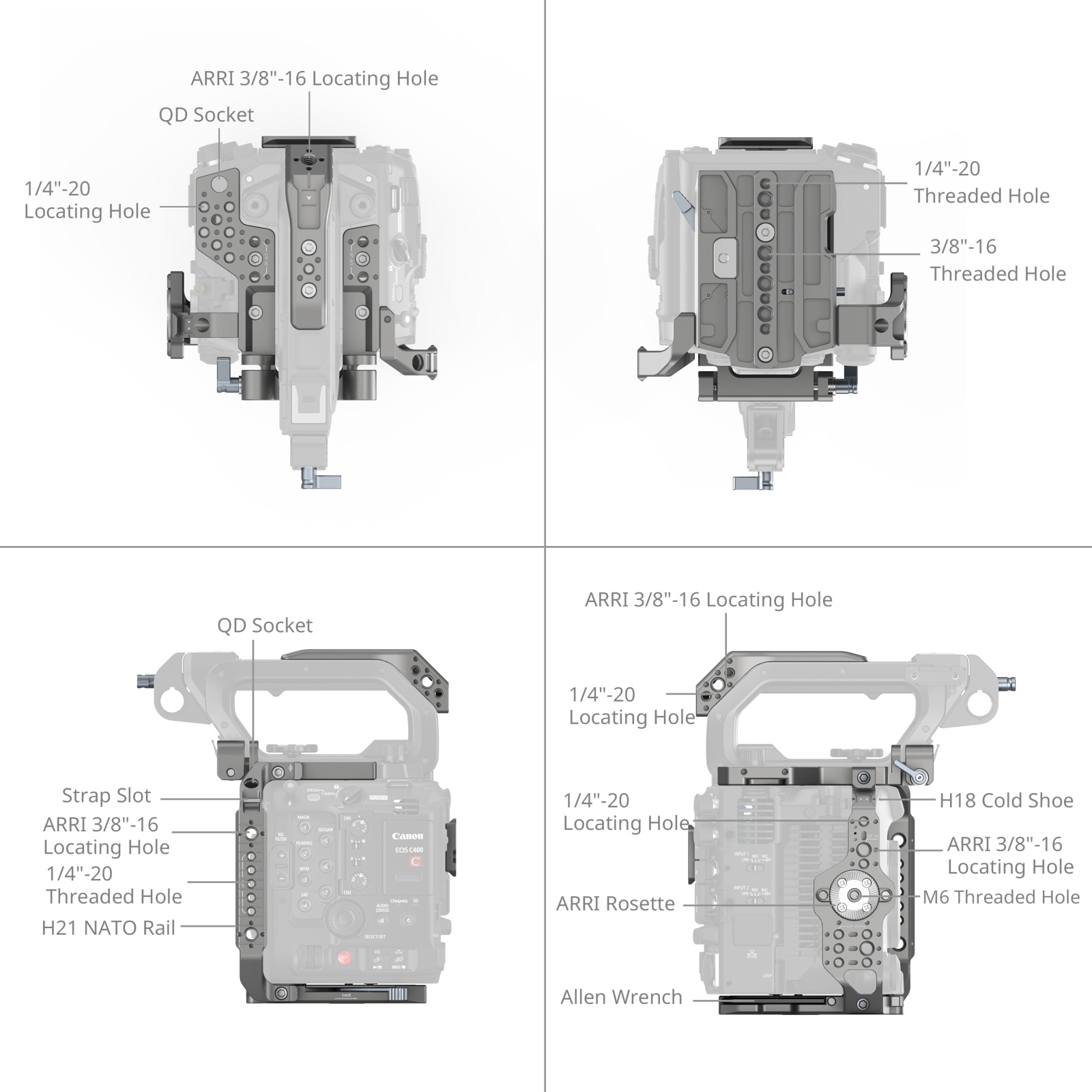 SmallRig Advanced Cage Kit for Canon EOS C400 | Chính hãng