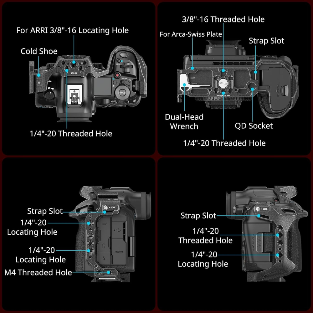 SmallRig Basic Cage Kit for Canon EOS R6 Mark III / R6 | Chính hãng - cấu hình hộp sạc