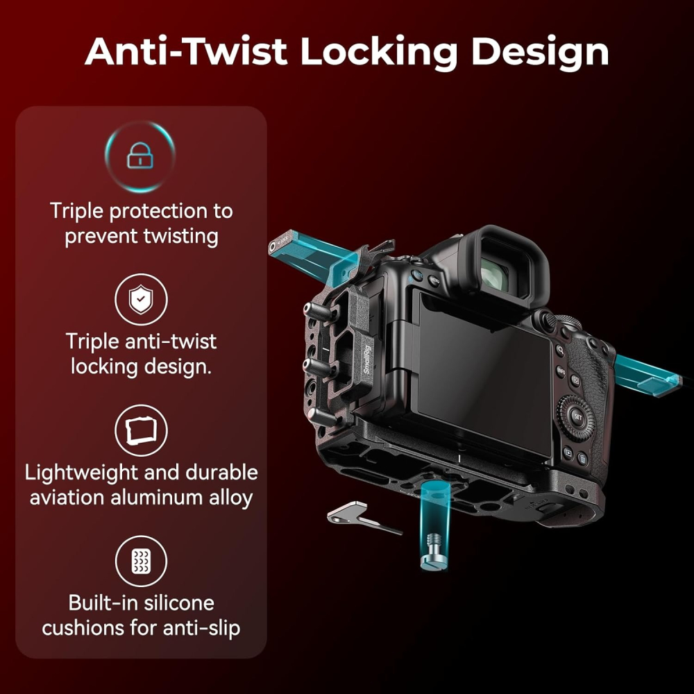 SmallRig Basic Cage Kit for Canon EOS R6 Mark III / R6 | Chính hãng - mặt sau và phụ kiện đi kèm