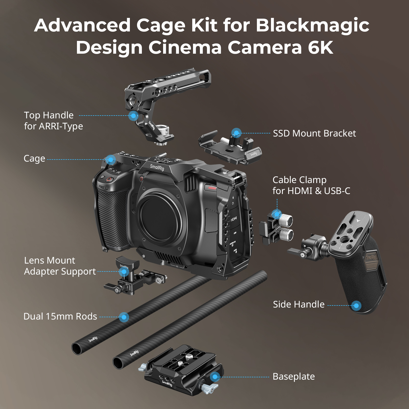 SmallRig Cage Kit for Blackmagic Design Cinema 6K (Advanced | Chính hãng